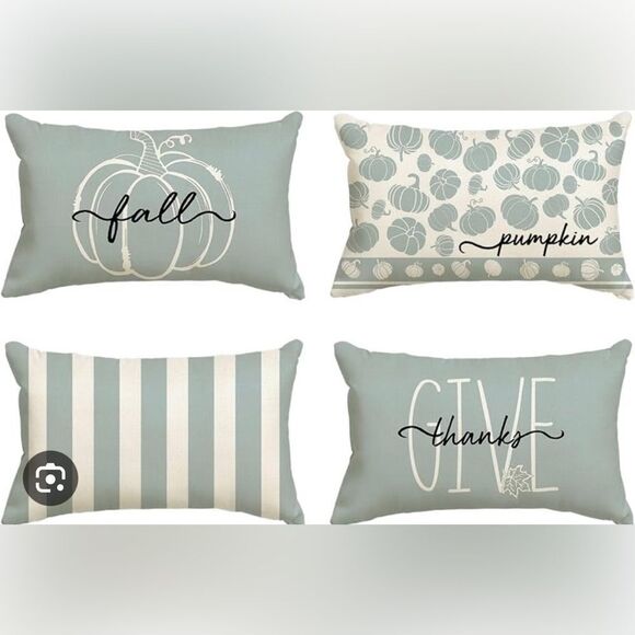 Colorlife Fall Pumpkin Give Thanks Throw Pillow Covers, 12 X 20 Inch Autumn - Picture 1 of 1